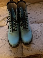 Dr. Martens Blue Patent Leather Boots Size 7 (EUR 41) Worn Once