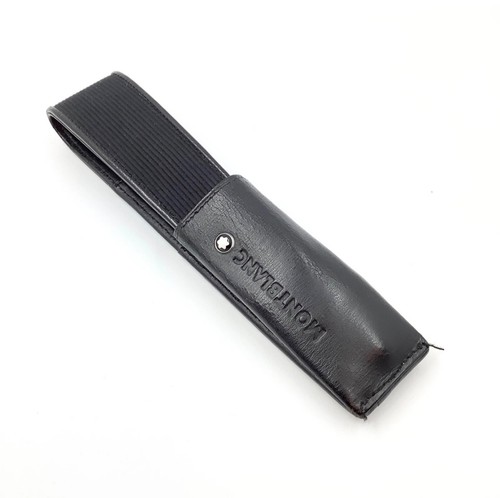 Montblanc black leather pen - leather,