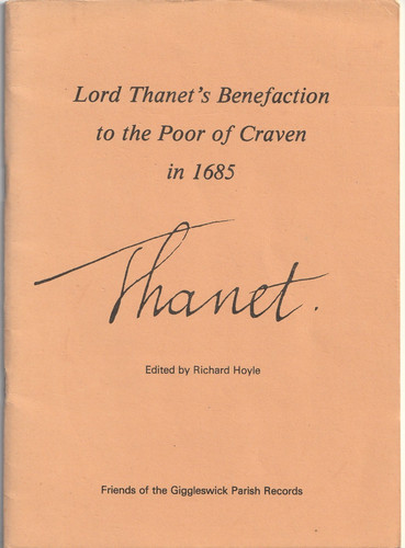 Lord thanet benefaction to - benefaction,