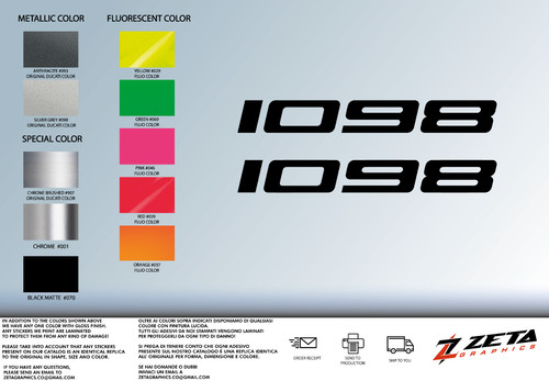 Stickers fairing ducati 1098 - stickers,