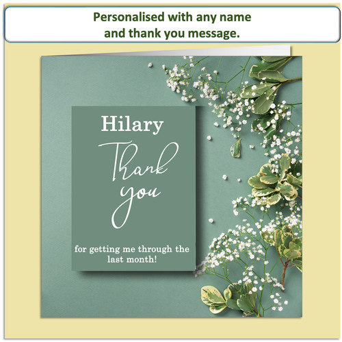 Personalised thank you card - thank,