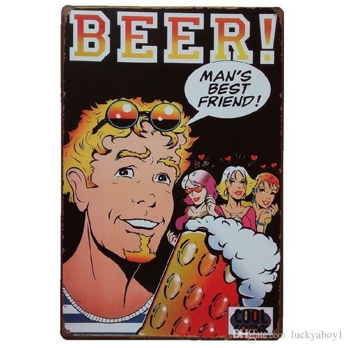 Metal beer signs man cave - signs,