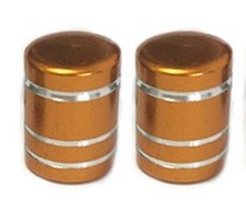 2x Metallic GOLD Metal Steel