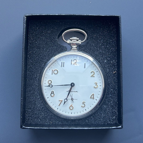 Mechanical pocket watch silver - pocket,