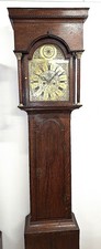 Majestic Brass Dial Longcase Grandfather Clock from mid 1800s. Quality Movement