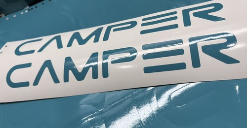 Camper gloss teal motorhome - teal,