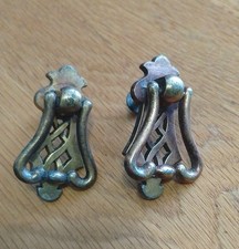 Pair  Vintage Solid Brass Drop