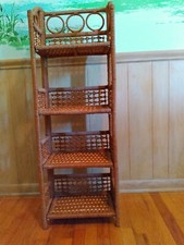 Vintage Wicker Rattan Folding