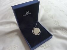 Swarovski Rhodium Plated Crystal Pendant on Cord NIB Retired and Rare