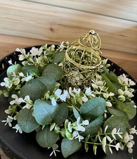 Gold Birdcage Wreath Centrepiece HIRE ONLY - WEDDING CENTREPIECE