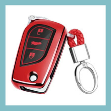 For Toyota Key Fob Cover Case Keyring Auris Avensis Aygo Corolla Camry RAV4 Car