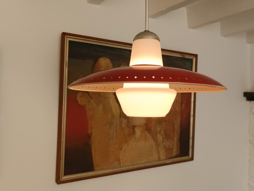 Vintage red mid century louis - red,