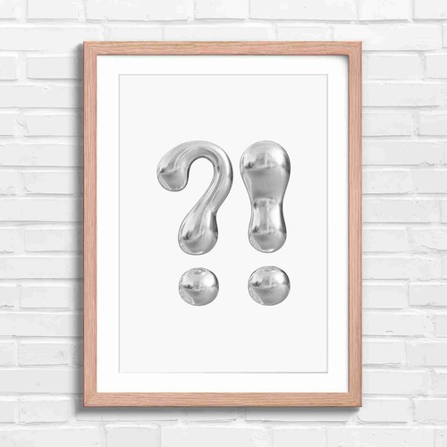 Chrome question mark art black - mark,