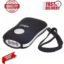 Rolson Torch Hand Press Wind Up Crank 3 LED Flashlight - Uk free delivery -