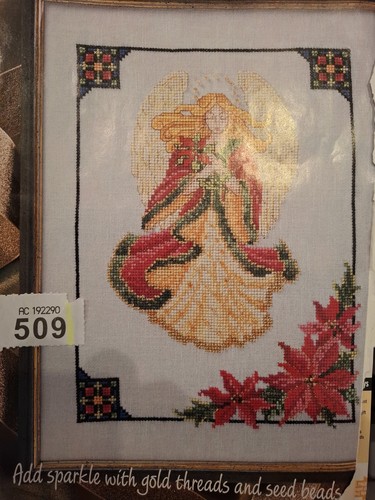 Poinsettia angel cross - angel,