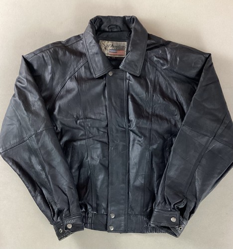 Vintage leather bomber jacket - bomber,