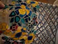 Vintage Circus Chinese Embroidered Embroidery White Trousers Wide Rainbow Shell 