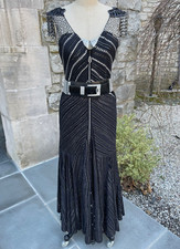 Art Deco Style Black Ball Gown