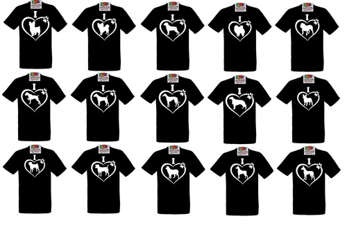 Dog shirt love heart - t,