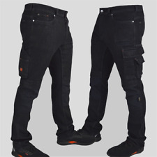 Mens Work Jeans Black Stretch