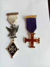 2 x MASONIC JEWELS OF RED