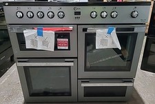 FLAVEL MLN10CRS Electric Ceramic Range Cooker - Silver & Chrome