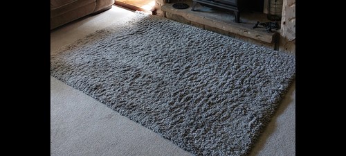 Dunelm light grey blue rug - dunelm,