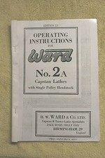 Ward 2A Capstan Lathe Manual