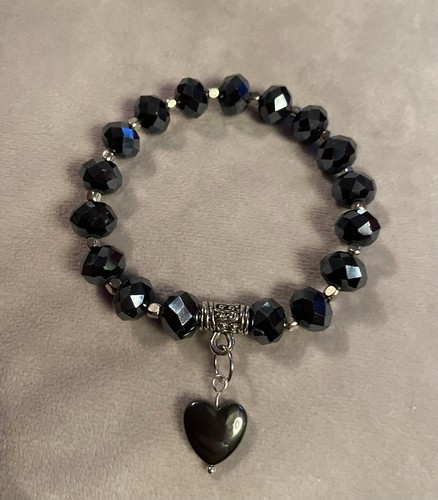 Homemade bracelet dark - bracelet, blue