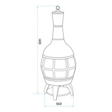 Dellonda deluxe 360 chiminea - deluxe, 360°