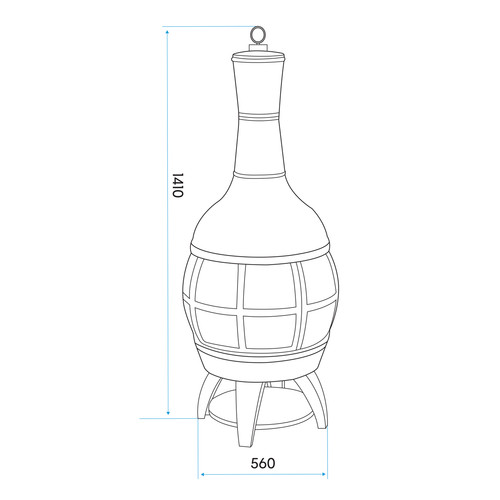 Dellonda deluxe 360 chiminea - deluxe, 360°