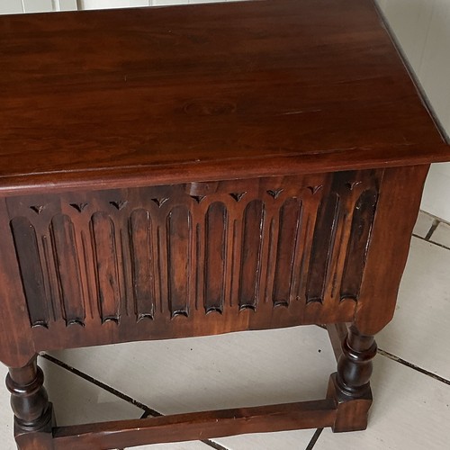 Wooden storage chest carved - storage,