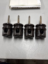 4 BROWN PORCELAIN / CERAMIC