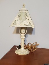Antique Art Deco Nouveau French Cast Iron Boudoir Lamp