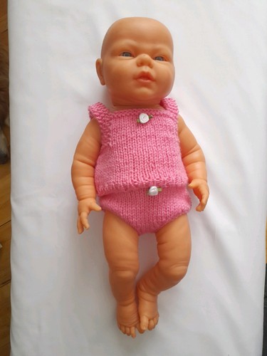 Hand knitted dolls underwear - hand,