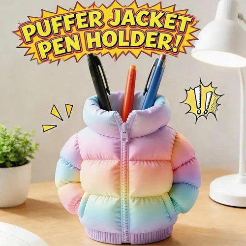 Puffer jacket style pen - 3d,