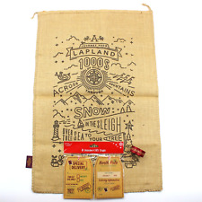 THE HANDMADE CHRISTMAS CO Jute Hessian Printed Tie Sack Xmas Gift Bag The Howard