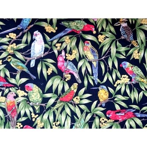 100 cotton fabric nutex - cotton, birds
