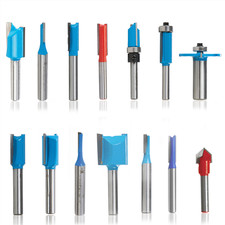 Router Cutter Bit Straight Template Flush Rebate Biscuit Metric Kitchen 1/4 1/2