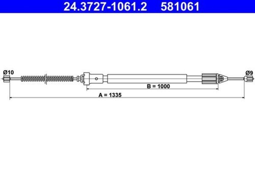 Parking brake cable ate - ate, fits