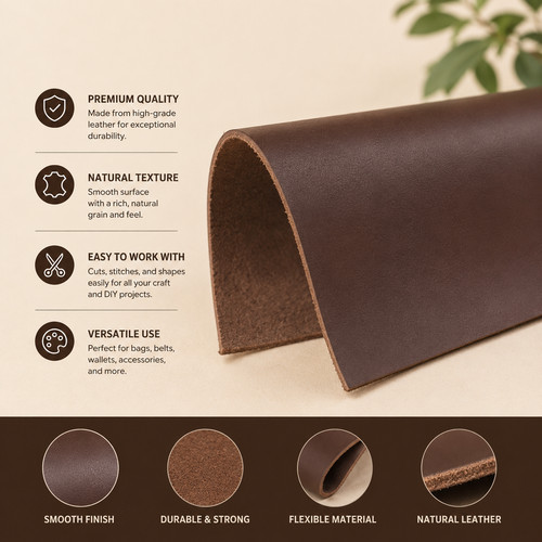 3mm vegetable tanned cowhide - tanned,