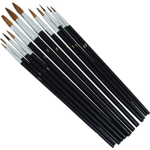 Pointed artist brush set 12pcs - pointed,