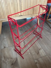 VINTAGE RETRO 1960’S RED WIRE FREESTANDING SHOE RACK