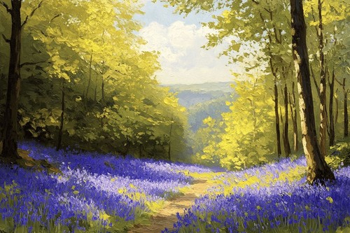 Bluebell woodland forest - woodland,