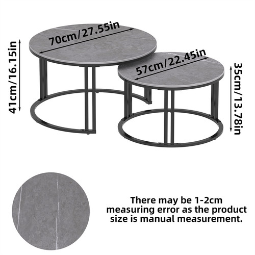 Round nesting coffee table set - nesting,