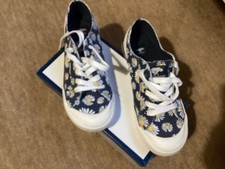 Rocket Dog Daisy Print Lace-Up Trainers Women Size 6 Used Good Condition No Box