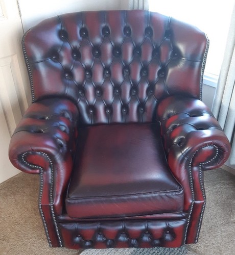 Leather wingback chesterfield - wingback,