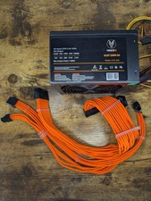 Power Supply Unit FIERCEPC SILENT 120MM ATX 450w with custom cable extensions 