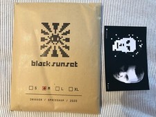 SPACE INVADER Black Sunset T shirt MEDIUM new with Postcard