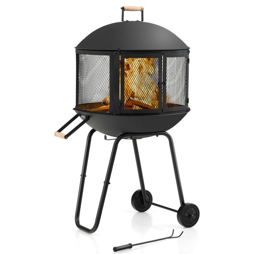 Patio rolling fire pit - 28",